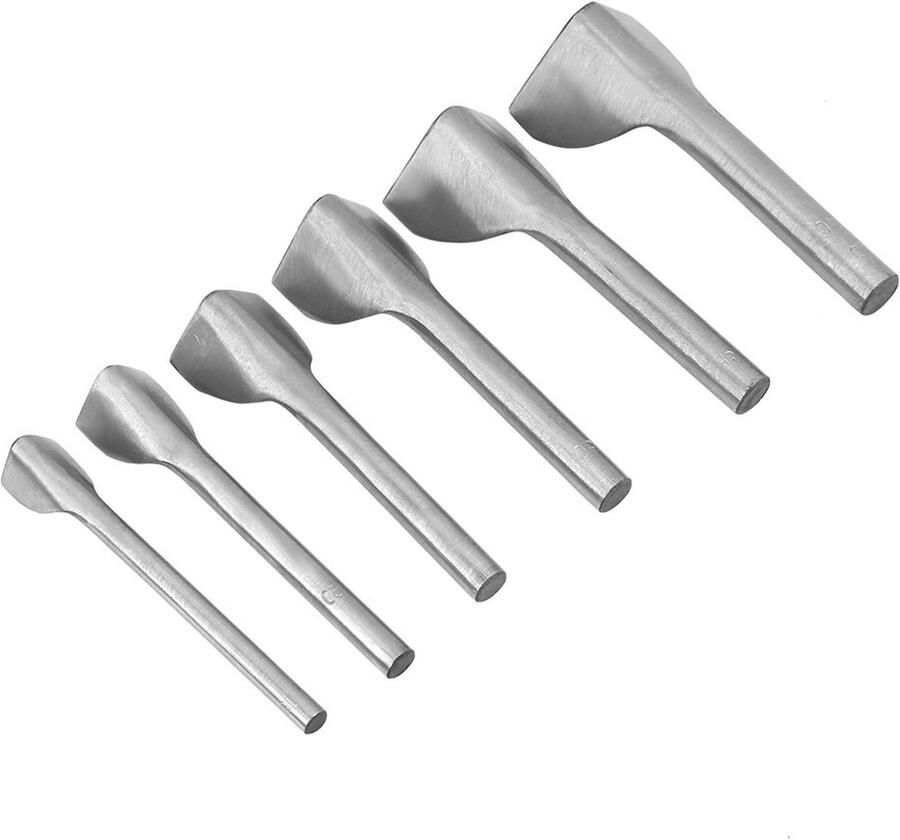 V-cutter voor leer set 6 delen staal 45# verschillende diameters 15-40 mm geschikt voor leerbewerking ShopVlot