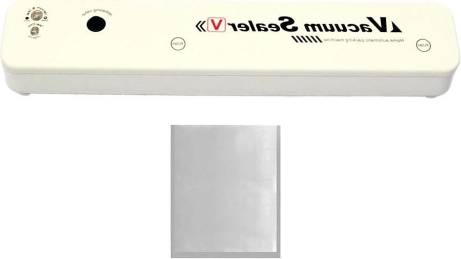 Vacu machine Voedselconserverer Sealer Levensmiddelen Bewaren Draadloos Elektrisch 100 Zakken Wit - Foto 2