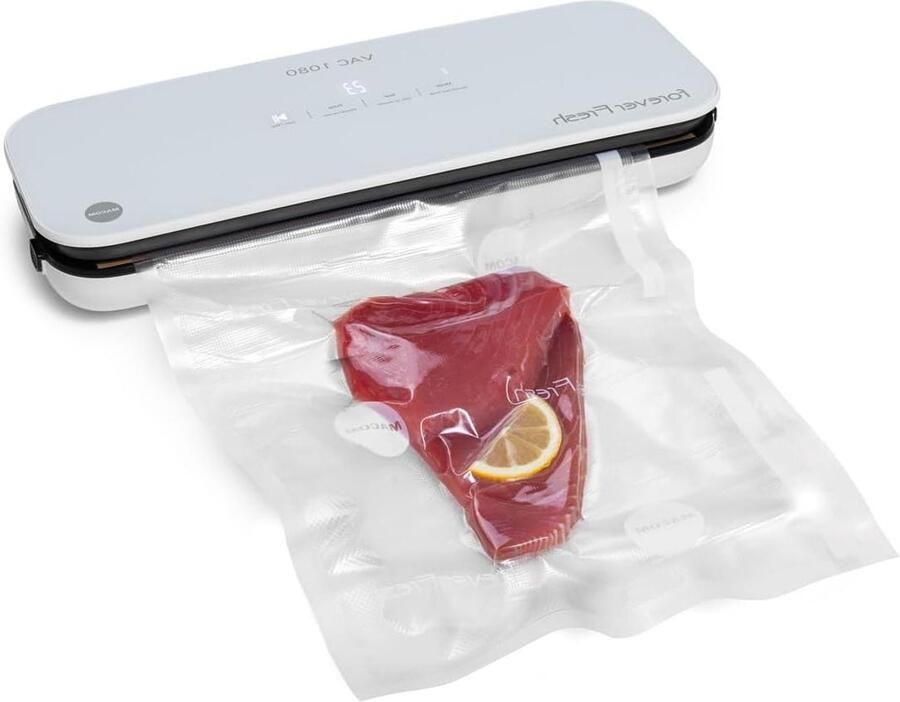 Vacumeerapparaat Vacumeermachine Vacumeer Voedsel Bewaren Gehard Glas Oppervlak 12 Kilogram Wit