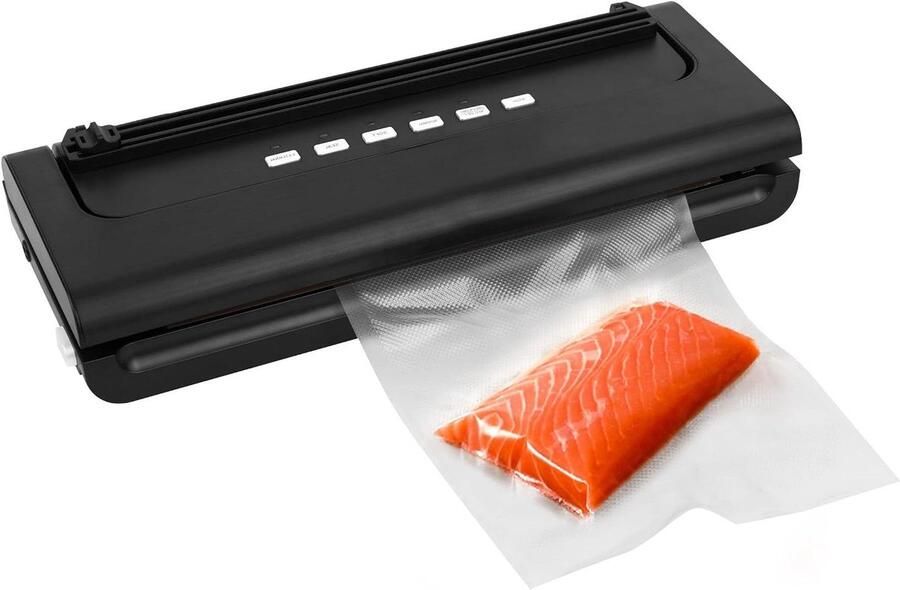 Vacumeerapparaat Vacuümsealer Levensmiddelen bewaren Vijf functies 30 cm breed Zwart