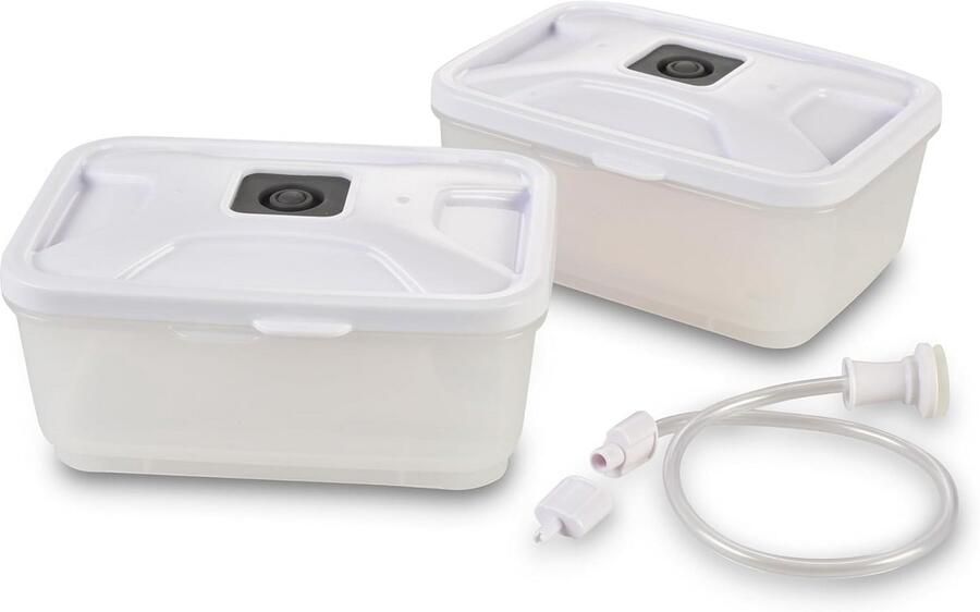 Vacumeerbare Lunchboxen Set (2x 600 ml) voor Langer Voedselbewaar