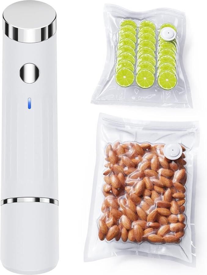 Vacumeermachine Handige Vacuümsealer voor Continu Gebruik Op Hoge Snelheid Compacte Voedselsealer Inclusief 20 Vacuümzakken 28*28 cm