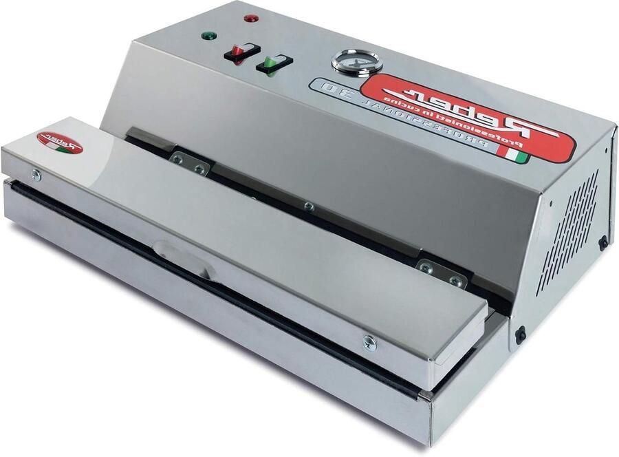 Vacumeermachine RVS Vacuümsealer Keuken Voedsel Vers Houden Automatisch Vacumeren 27 x 11 x 37 cm Grijs