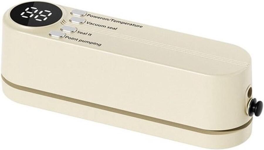 Vacumeermachine Stofzuiger Voor vacumeerzakken Vacuum Sealer Draagbare stofzuiger 3 temperatuurniveaus USB-aansluiting Geschikt voor plastic zakken Wit