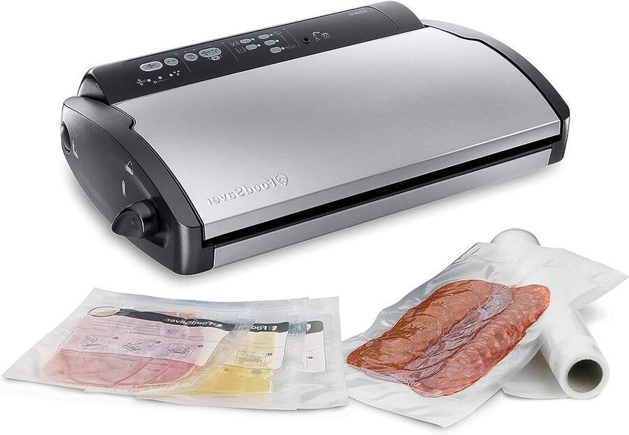 Vacuümsealer Voedselbewaarder Voedsel Vers Houden Handsfree Werking 43 cm Zilver Zwart