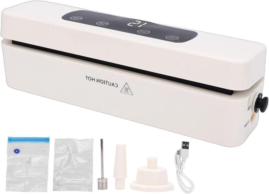 Vacumeermachine Voedselsealer Keuken Voedsel Vers Houden LCD Touch Bediening 180mm Zwart