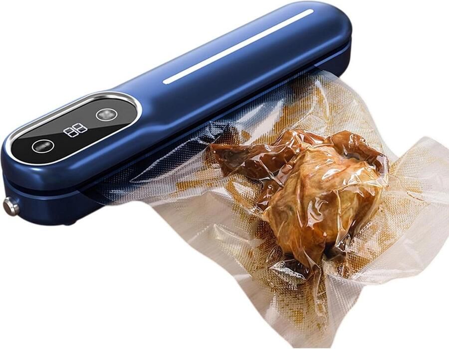 Vacumeermachine Voedselverzegelaar Vershouder Voedsel Bewaren Snelle Compacte Afdichting 28 cm Afdichting Blauw