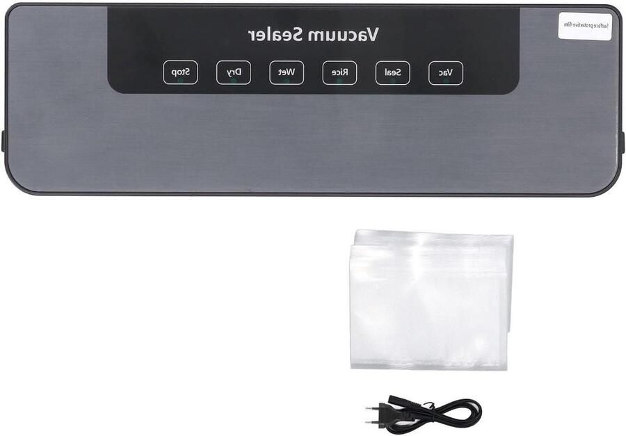 Vacumeermachine Voedselverzegelaar Voedsel bewaren 80Kpa zuigkracht 30 cm breed Zwart