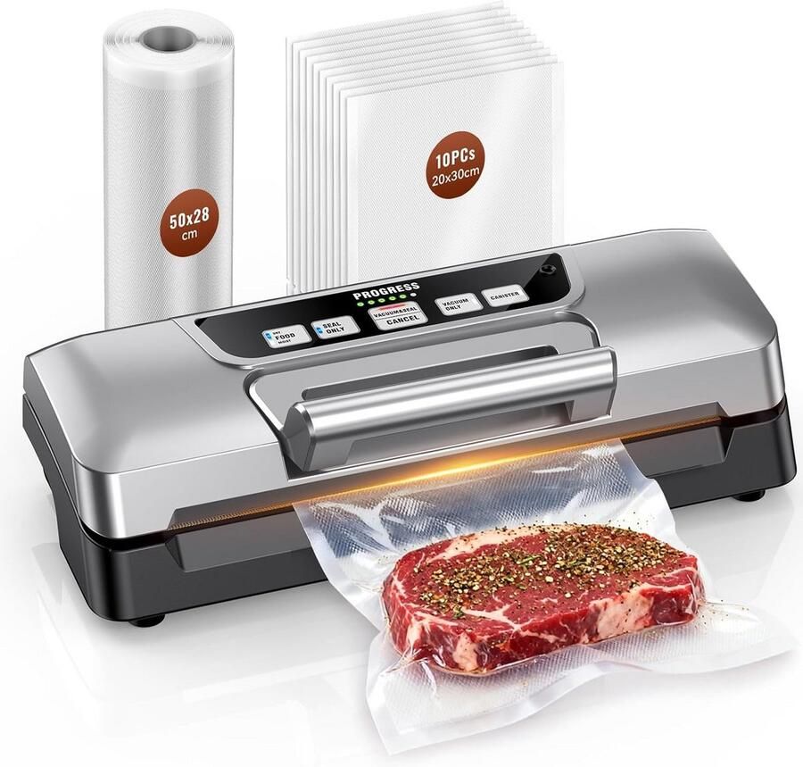 Vacumeermachine voor Voedsel 90 kPa 20 L min met Dubbele Pomp en LED Bediening