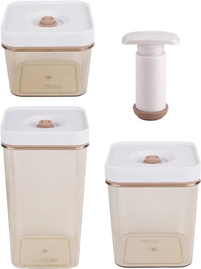 Vacuüm Afsluitbare Containers Maaltijdpreparatie Bewaarbox Voedsel Vers Houden Afneembare Drainageplaat 26 x 21 x 13 cm