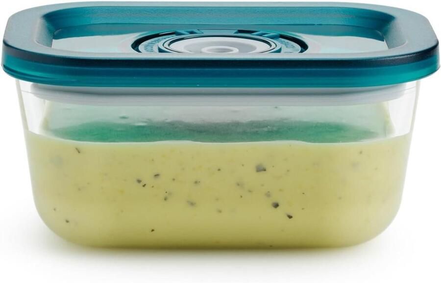 Vacuüm container Glazen bak Voedsel bewaren Hittebestendig glas 370 ml Transparant