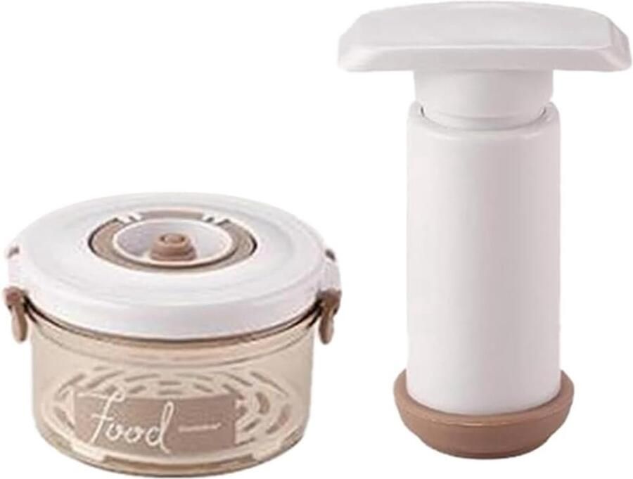 Vacuüm Containers Voedsel Opslag Bederf Voorkomen Met Handpomp 630ML Transparant