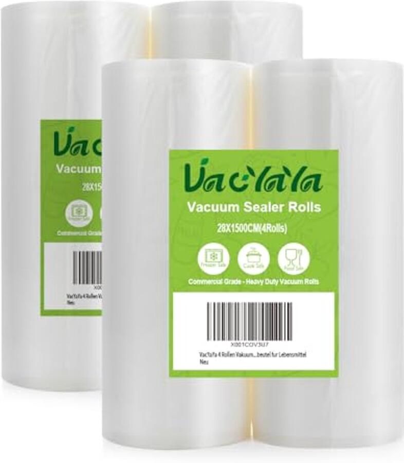 Vacuüm Food Sealer Rollen 28x1500cm 60m BPA-vrij en Heavy Duty voor Sous Vide Koken