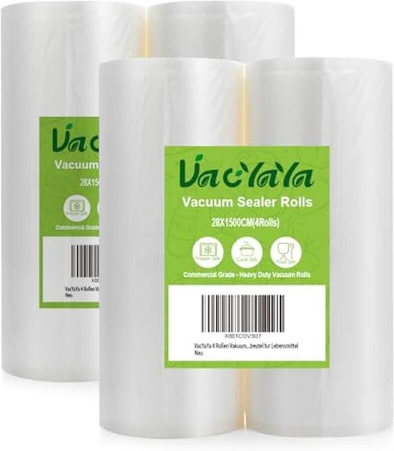 Vacuüm Food Sealer Rollen 28x1500cm 60m BPA-vrij en Heavy Duty voor Sous Vide Koken