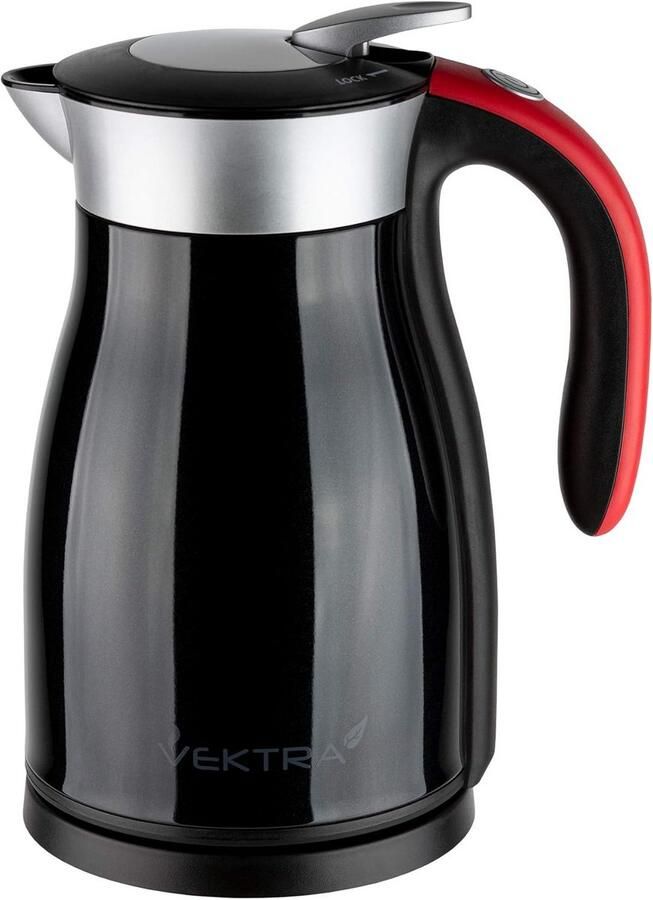 Vacuum Geïsoleerde Waterkoker 1.7 L RVS Dubbelwandig Thermos met Warmtefuncties en Veiligheidsslot