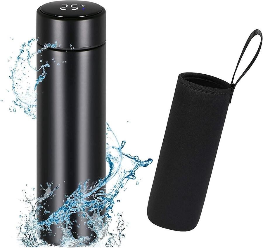 Vacuüm Isolatie Thermosfles 500 ml met LCD Temperatuurweergave
