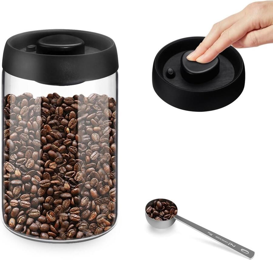 Vacuüm Koffiebus Luchtdichte Opslag Koffiebonen Bewaren Handmatige Vacuümafdichting 1.2 Liter