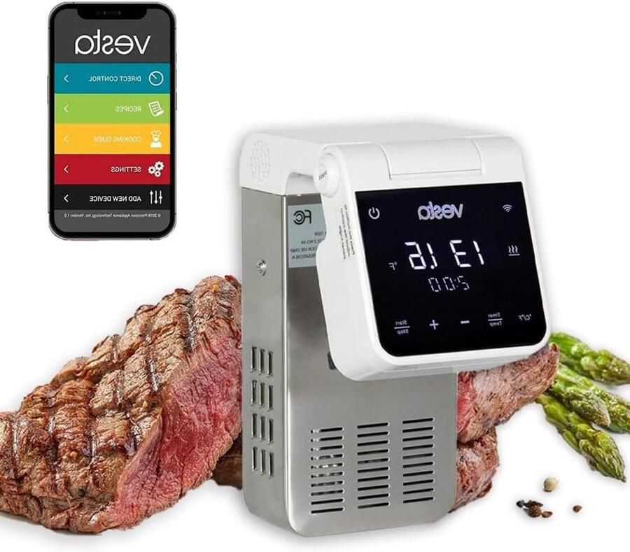 Vacuüm Kookapparaat Kookwekker Circulator Precisie Koken App Bediening 30 Liter Wit