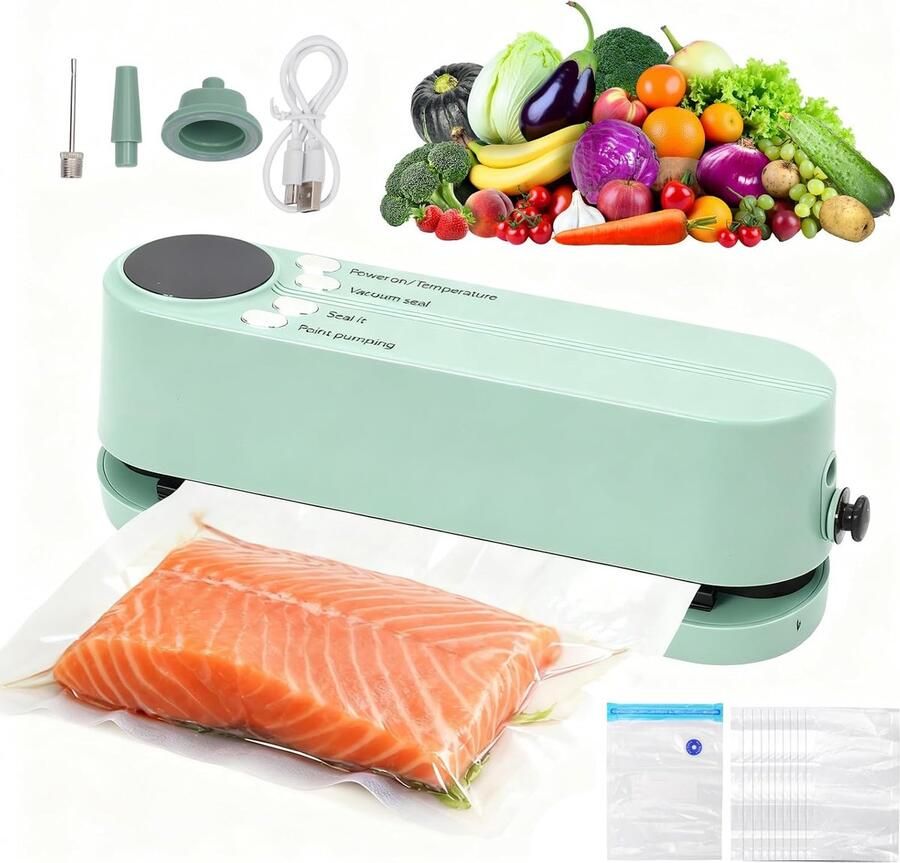 Vacuum Machine 3-in-1 Vacuum Packer for Food 60 KPA Foil Welding Machine for Dry Humidity Freshness with 3 ShopVlot
