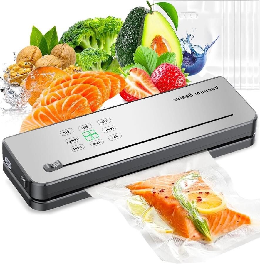 Vacuüm Machine Vacumeermachine Voedsel Bewaren 7-in-1 Modus 37 cm Grijs