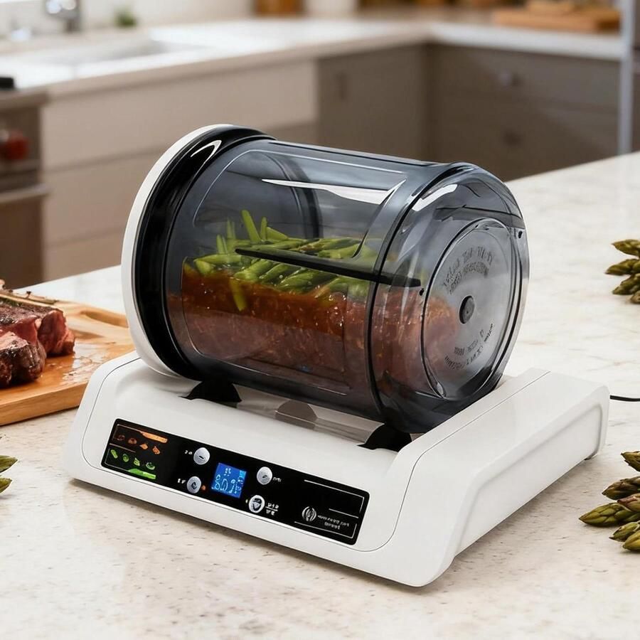 Vacuüm Marinator Vlees & Groente Snel Marineren Diepe Smaak Infusie 5L Capaciteit Zwart