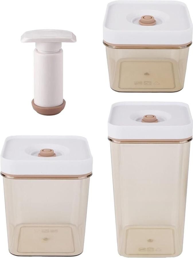 Vacuüm Opbergdoos Voedselcontainer Luchtdicht Voedsel Vers Houden Afneembare Lekbak 33L x 27.6W x 16.1H cm Meerkleurig
