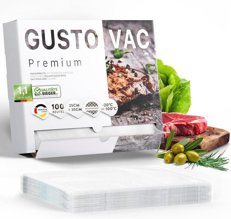 Vacuum Sealer Food Storage Bags Sous Vide Bags 100 Stuks 25 x 35 cm Extra Sterke Seal Universeel Compatibele Sealer Bags