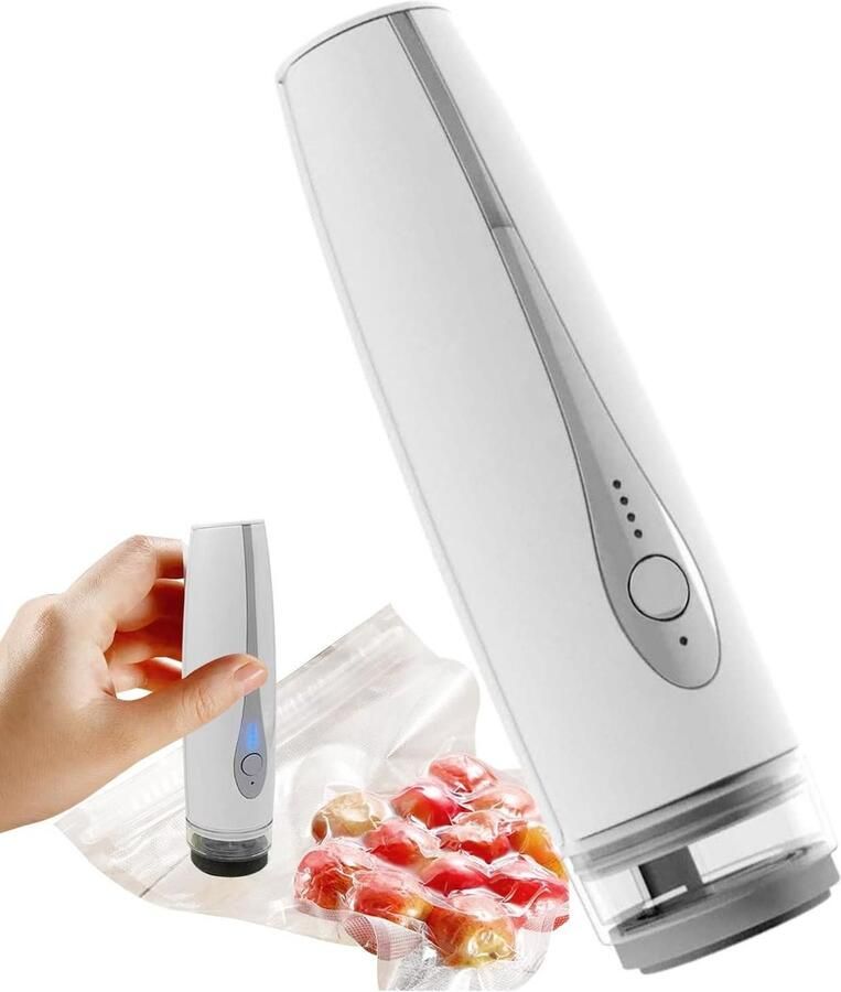 Vacuümmachine Voedsel Saver Maaltijden Bewaren Draadloos Lichtgewicht 19.9cm Lengte Zwart