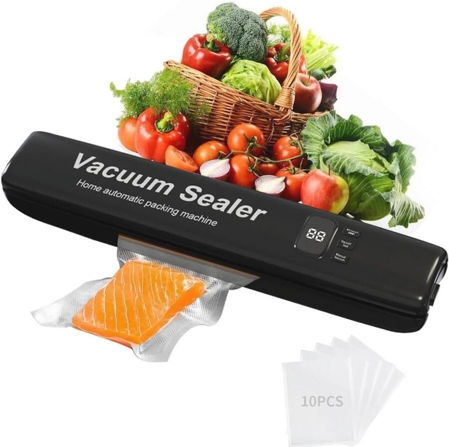 Vacuüm Sealer Machine voor Voedsel met 10 Vacuüm Tassen Automatische en Digitale Afdichting
