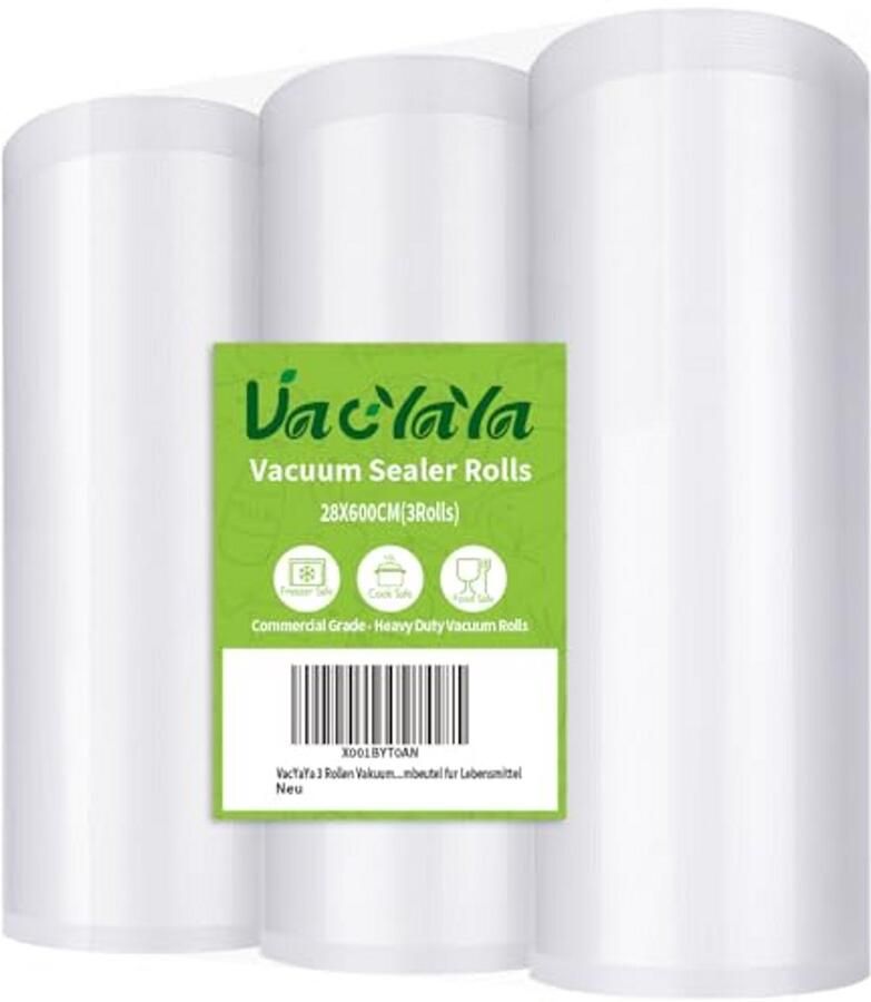 Vacuüm Sealer Rollen 28x600cm voor Diepvrieszakken 18m Voedselbesparende Oplossing BPA-vrij