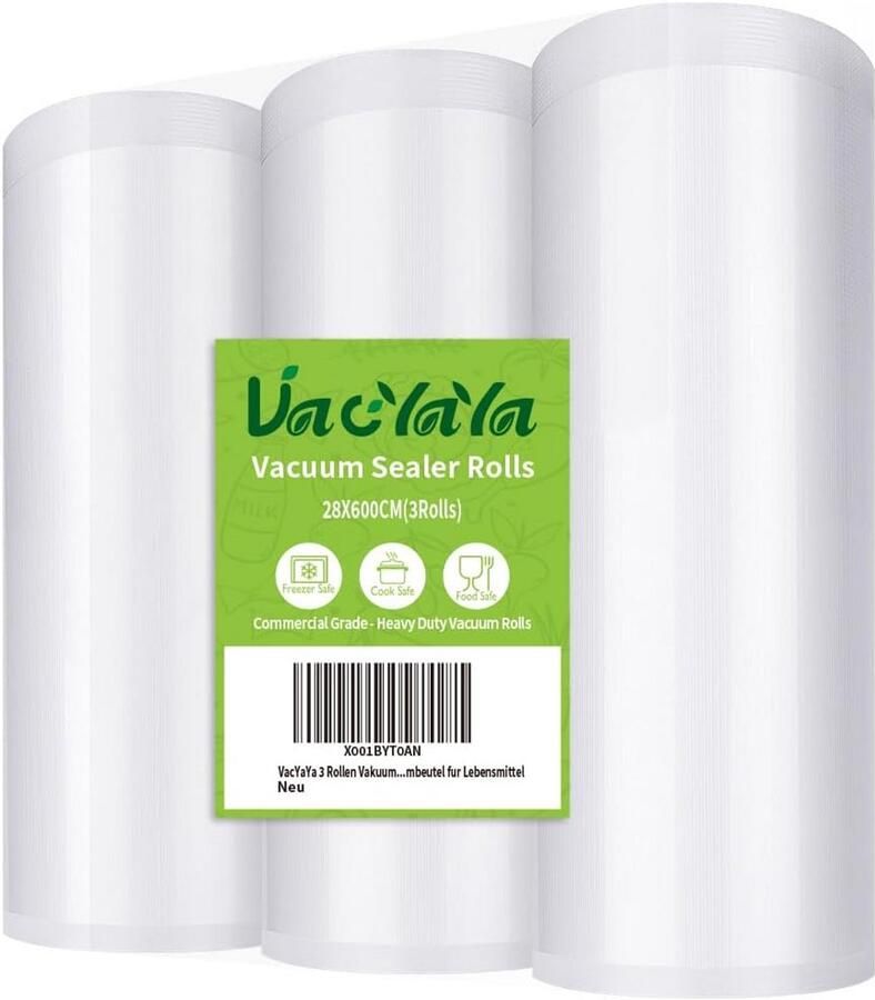 Vacuüm Sealer Rollen 28x600cm voor Diepvrieszakken 18m Voedselbesparende Oplossing BPA-vrij