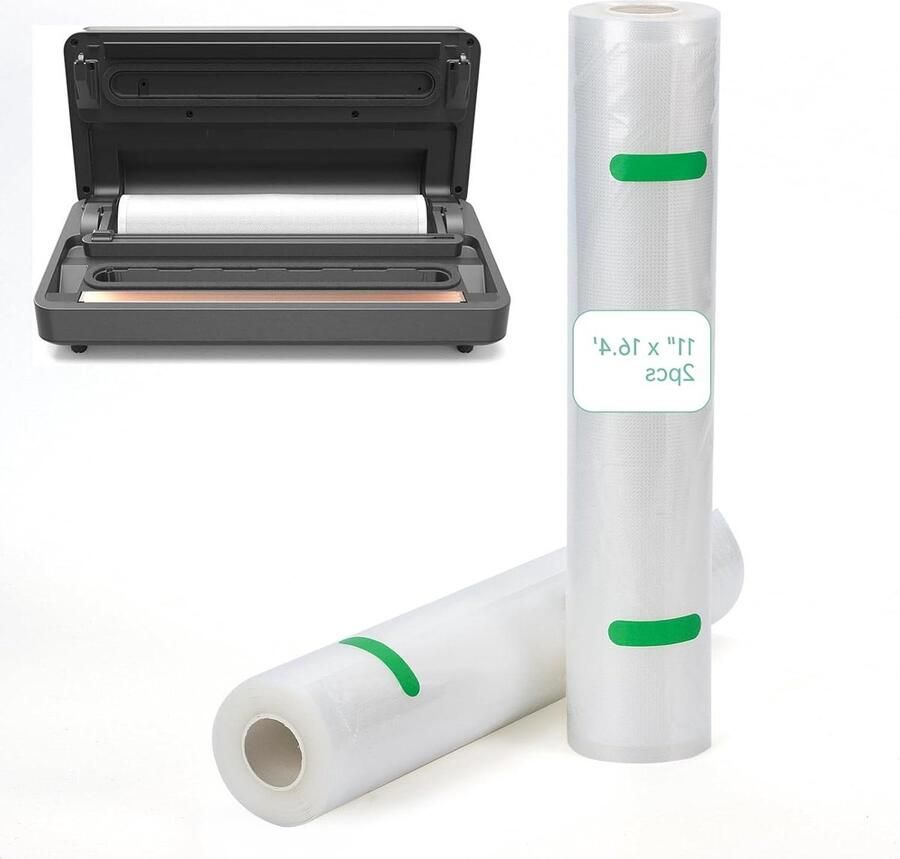 Vacuüm Sealer Rollen Voedsel Zakken Voedsel Bewaren BPA-vrij Materiaal 2 Rollen 28x42 cm Helder
