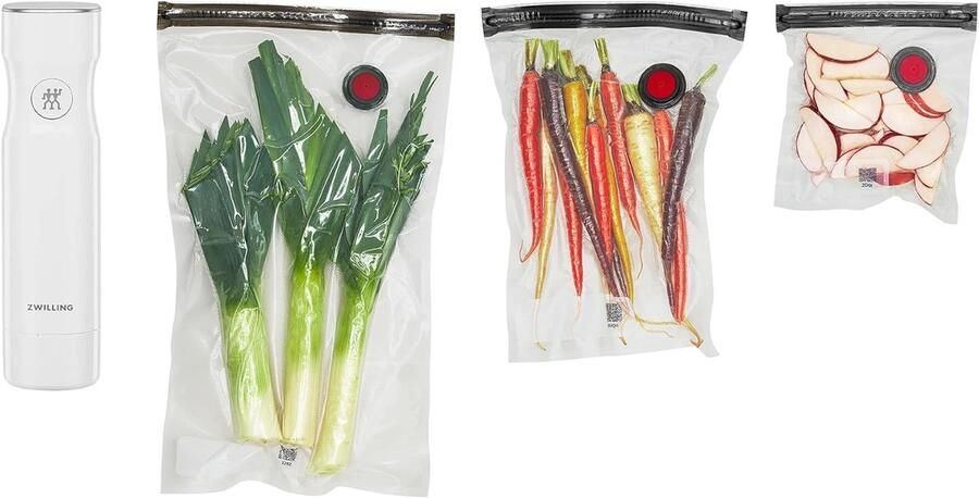 Vacuüm Sealer Set Vacuümzakken en Pomp Voedsel Bewaren Tot 5x Langer Vers