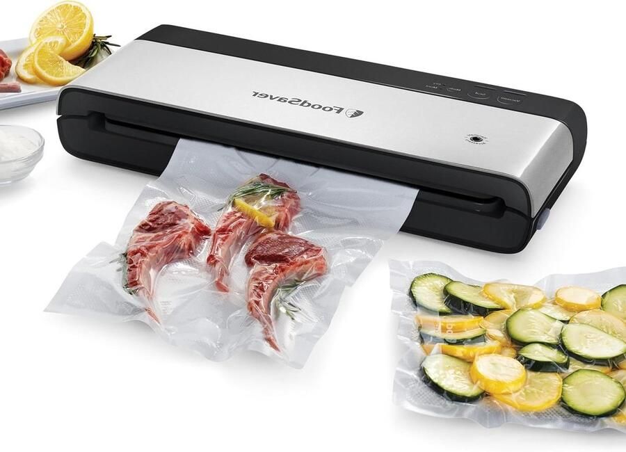 Vacuüm Sealer Vacumeerapparaat Voedsel Bewaren Verticaal Opslaan 455 x 142 x 26 cm Zwart