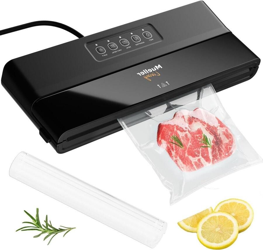 Vacuüm Sealer Vacumeerapparaat Voedsel Conserveren Compact Ontwerp 2.14 Pond Zwart