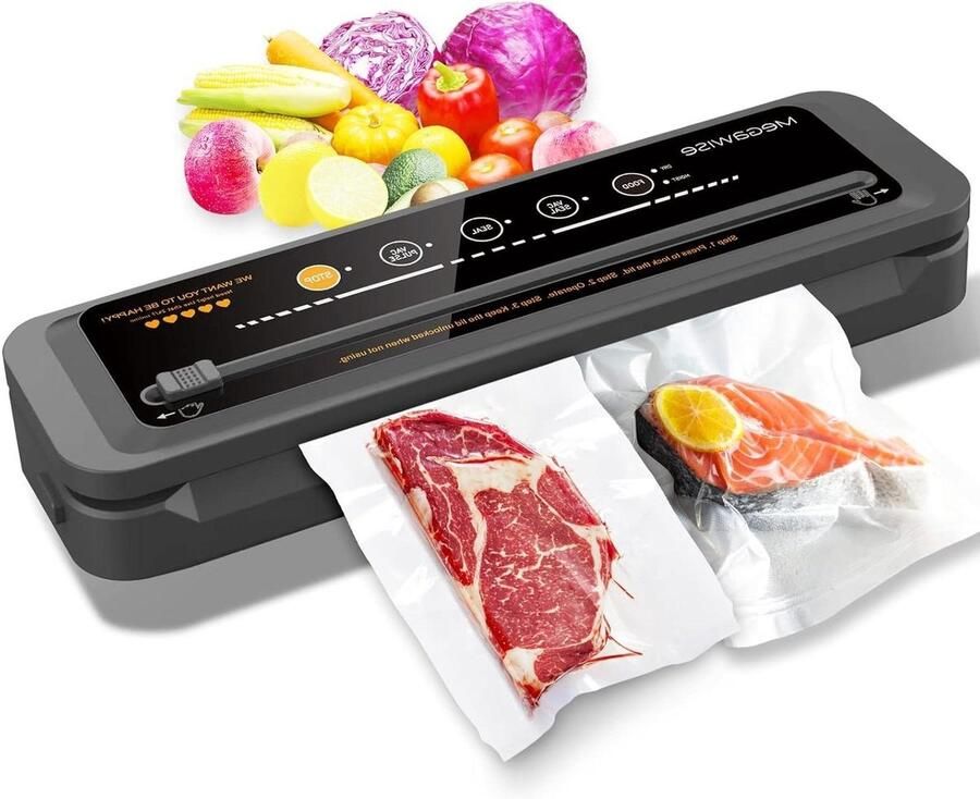 Vacuüm Sealer Vacumeerapparaat Voedsel Vers Houden 80kPa Zuigkracht 36 cm Sealbalk Zwart