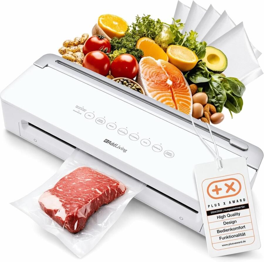 Vacuum Sealer Vacuum Sealer for Food Incl. 5 Vacuum Bags (20 x 30 cm) Vacuum Sealer Machine ShopVlot
