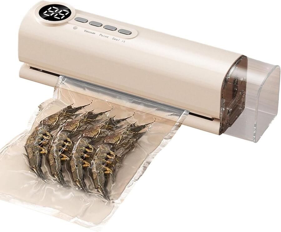 Vacuüm Sealer Voedsel Conserveren Keuken Organisatie Automatische Afdichting 19 cm Zwart