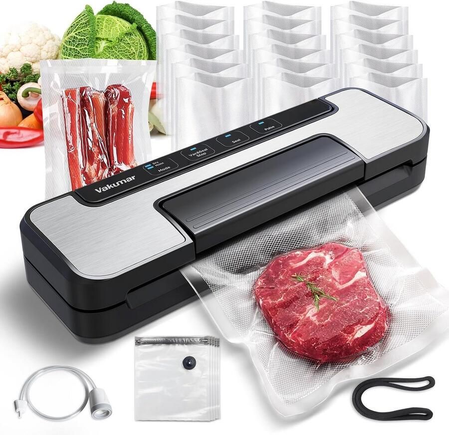 Vacuüm Sealer Voedsel Verpakker Voedsel Bewaren Dubbele Pomp Kracht 40 cm Breed Zwart
