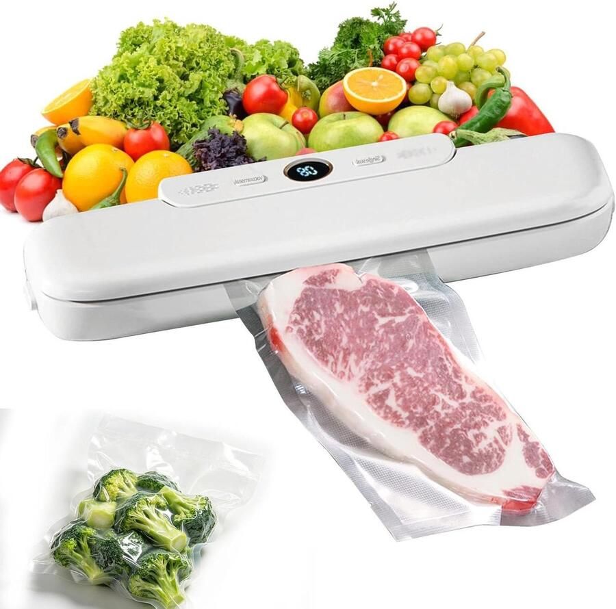 Vacuüm Sealer Voedsel Verpakker Voedsel Bewaren Krachtige 65 kPa Zuiging 25 Cm Seallengte Zwart