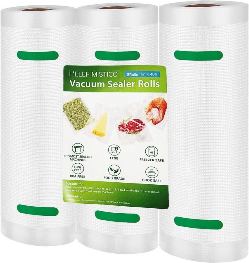 Vacuüm Sealer Zakken XXL 28 cm x 12 Meter Voedsel Opslag Rollen