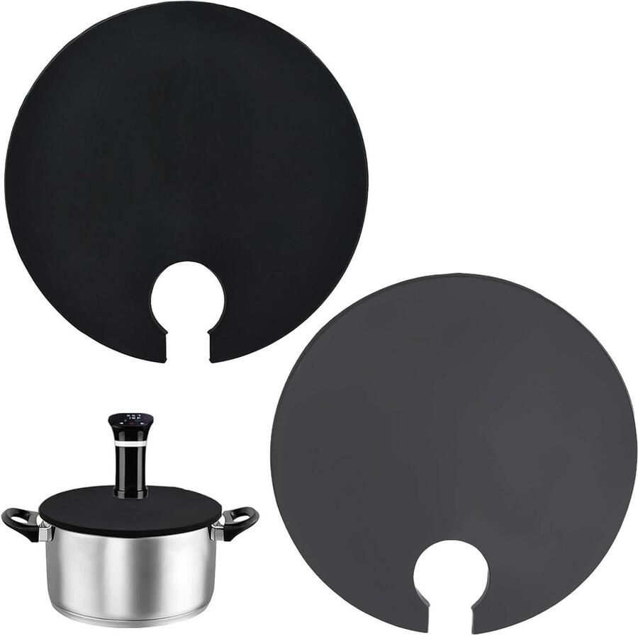 Vacuüm Siliconen Deksel Lage Temperatuur Voedsel Bewaren 2-delige Set Universeel Transparant