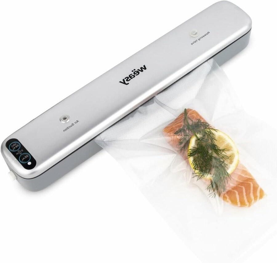 Vacuüm Verpakker Voedselsealer Voedsel Langer Bewaren Roestvrijstaal Design 30cm Brede Seal Grijs