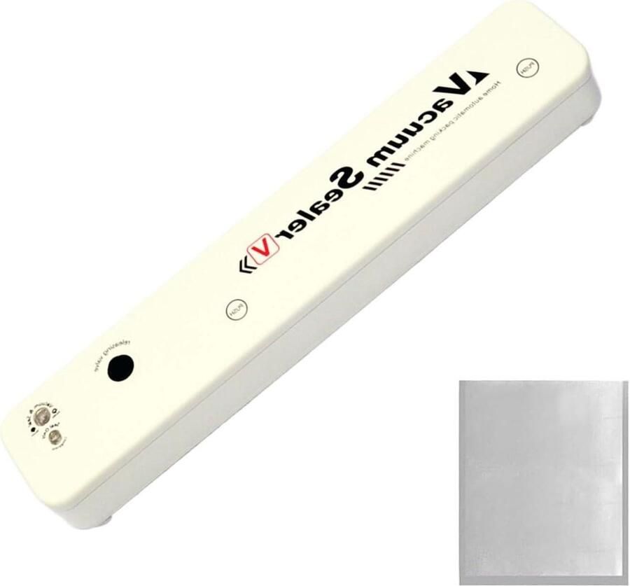 Vacuüm Verpakkingsmachine Voedselbewaarder Sealer Voedsel Vers Houden Optimalisatie per Voedseltype 35x6.8x4.8cm Wit