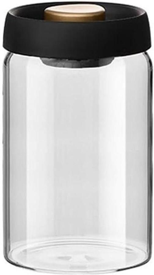 Vacuüm Bewaarpot Luchtdichte Pot Glazen Container Voedsel Vers Houden Handmatige Vacuümpomp 900ml Zwart