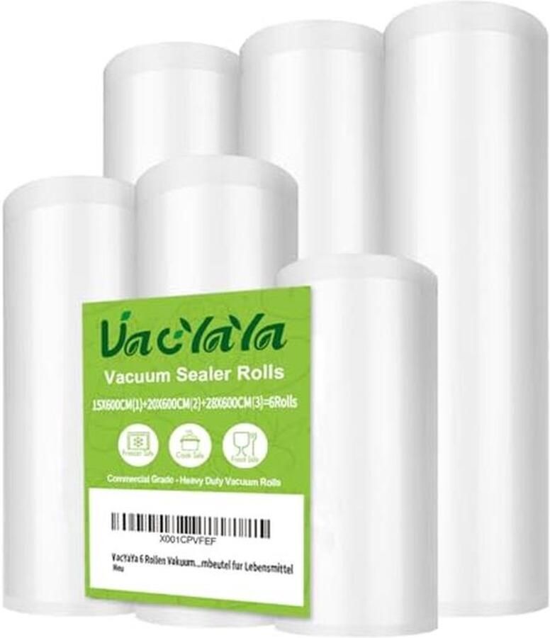 Vacuüm Voedselopbergrollen 30m BPA-vrij Heavy Duty en Perfect voor Sous Vide Koken