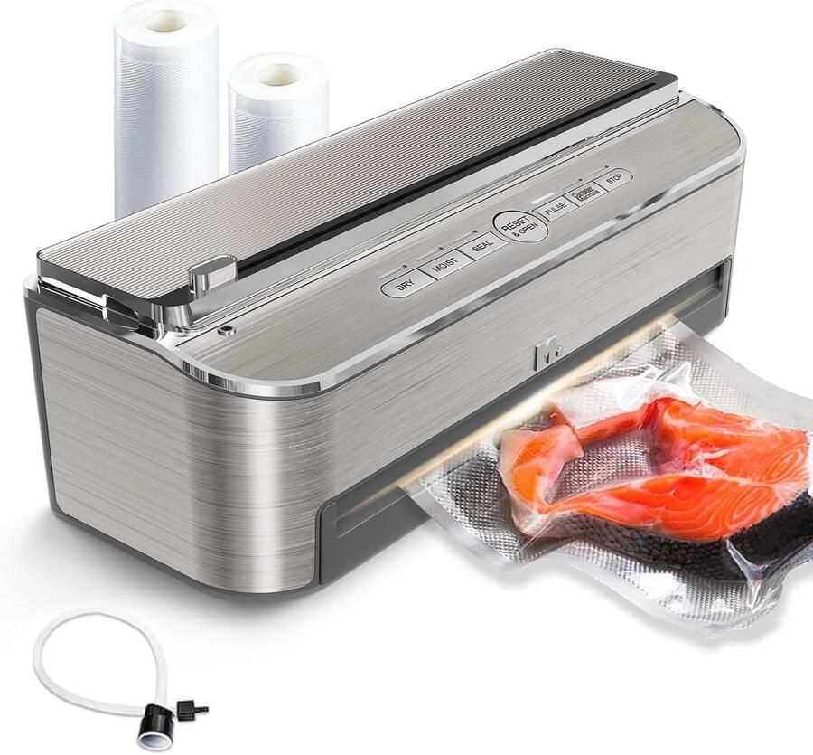 Vacuümapparaat 85 kPa 120 W Automatische Voedselverzegelingsmachine met Snijapparaat en Vochtmodus