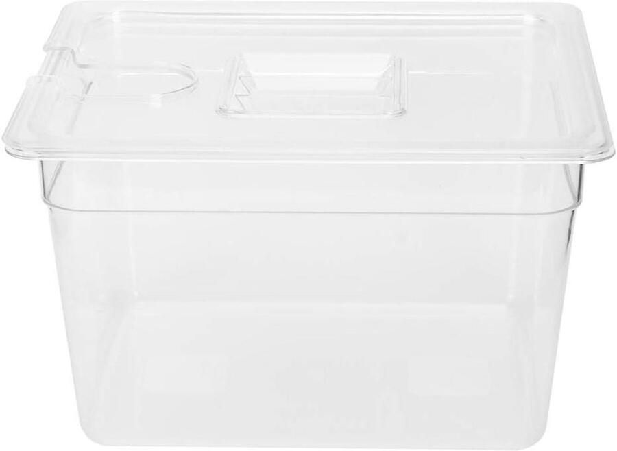 Sous Vide Container Vacuüm Kookbak Precisie Koken Inklapbaar Ontwerp 11.71L Transparant