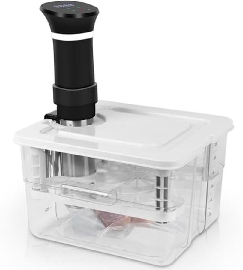 Vacuümbakje voor Sous Vide Koken 12 Liter met Deksel en Rooster Makkelijk in Gebruik