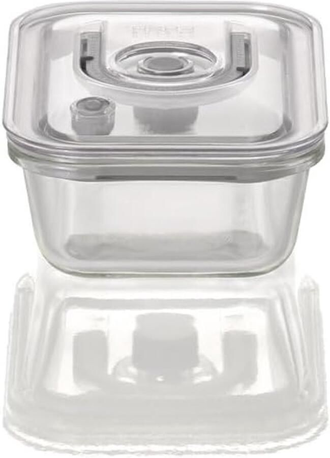 Vacuümcontainer Glas Vershouddoos Voedsel Bewaren Datum Instelling 600 ml Transparant